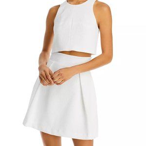 Black Halo Two Piece Crop Top and Mini Skirt